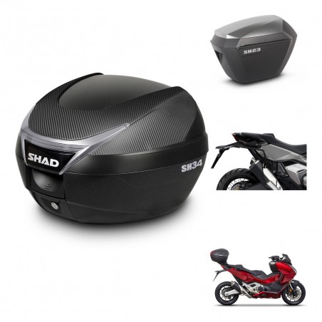 SHAD Maletas sh23 alu + soporte montaje baul SH34 KIT-474065