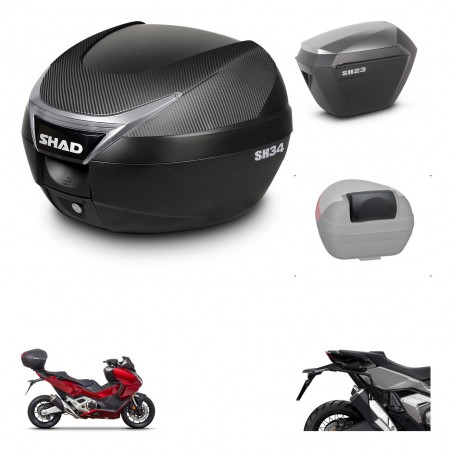 SHAD Maletas sh23 alu + soporte montaje baul SH34 accesorios KIT-474069