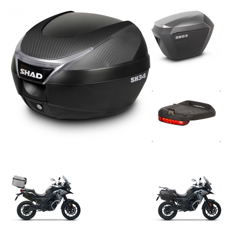 SHAD Maletas sh23 alu + soporte montaje baul SH34 accesorios KIT-474075