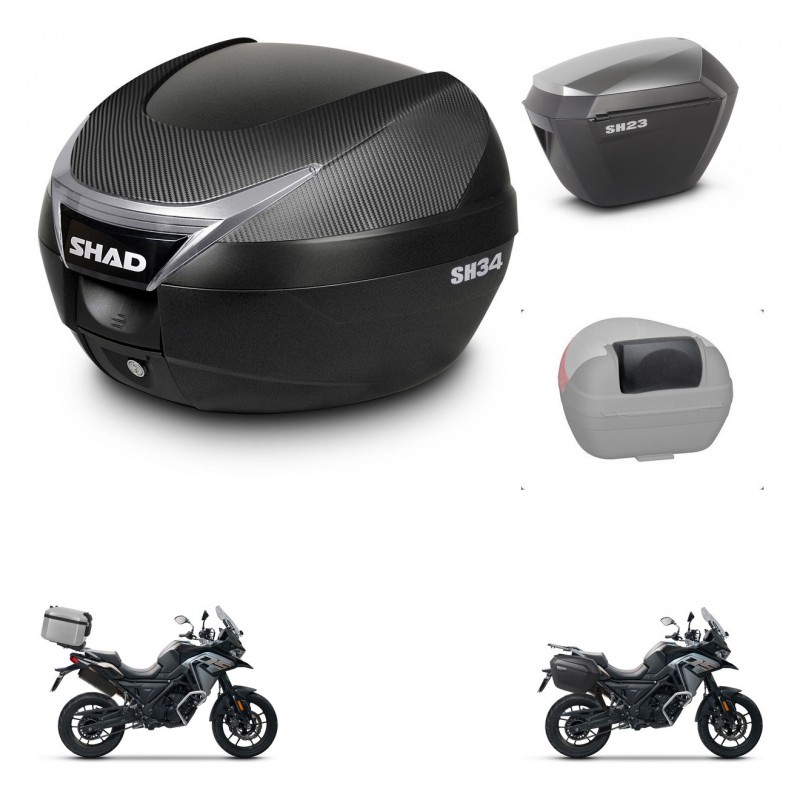 SHAD Maletas sh23 alu + soporte montaje baul SH34 accesorios KIT-474077