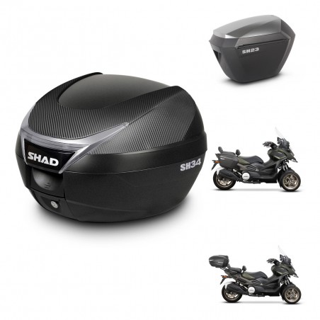 SHAD Maletas sh23 alu + soporte montaje baul SH34 KIT-474081