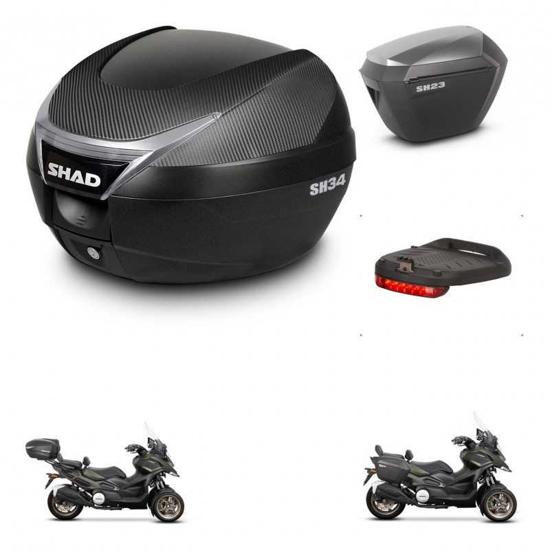 SHAD Maletas sh23 alu + soporte montaje baul SH34 accesorios KIT-474083