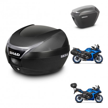 SHAD Maletas sh23 alu + soporte montaje baul SH34 KIT-474089