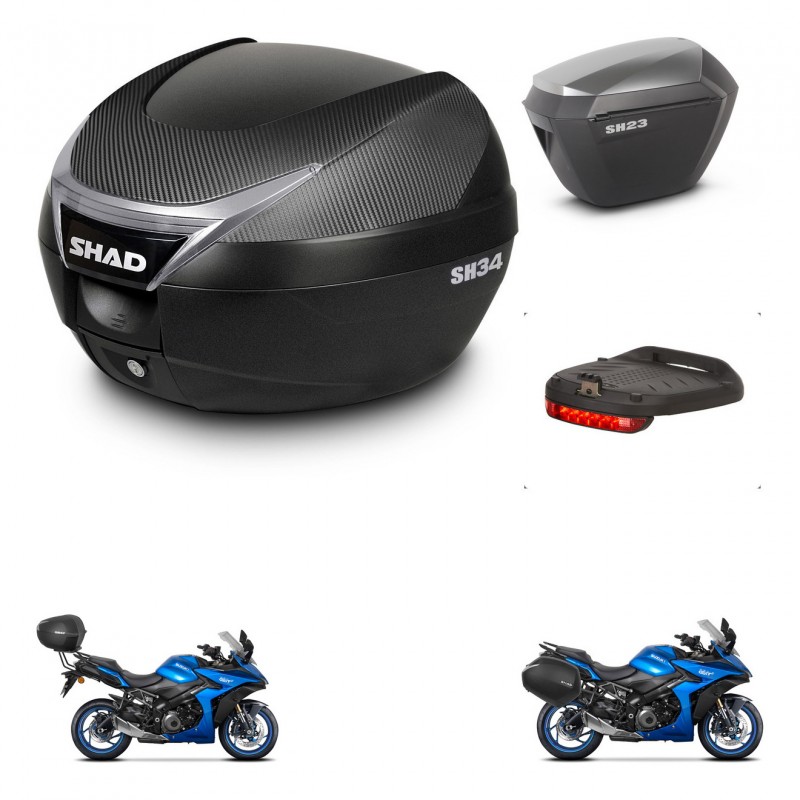 SHAD Maletas sh23 alu + soporte montaje baul SH34 accesorios KIT-474091