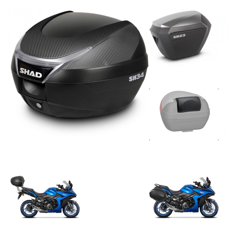 SHAD Maletas sh23 alu + soporte montaje baul SH34 accesorios KIT-474093