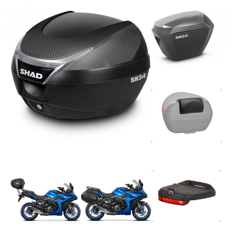SHAD Maletas sh23 alu + soporte montaje baul SH34 accesorios KIT-474095