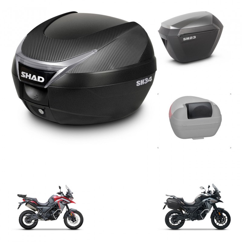 SHAD Maletas sh23 alu + soporte montaje baul SH34 accesorios KIT-474101