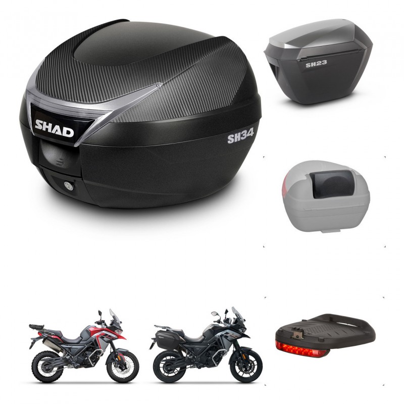 SHAD Maletas sh23 alu + soporte montaje baul SH34 accesorios KIT-474103