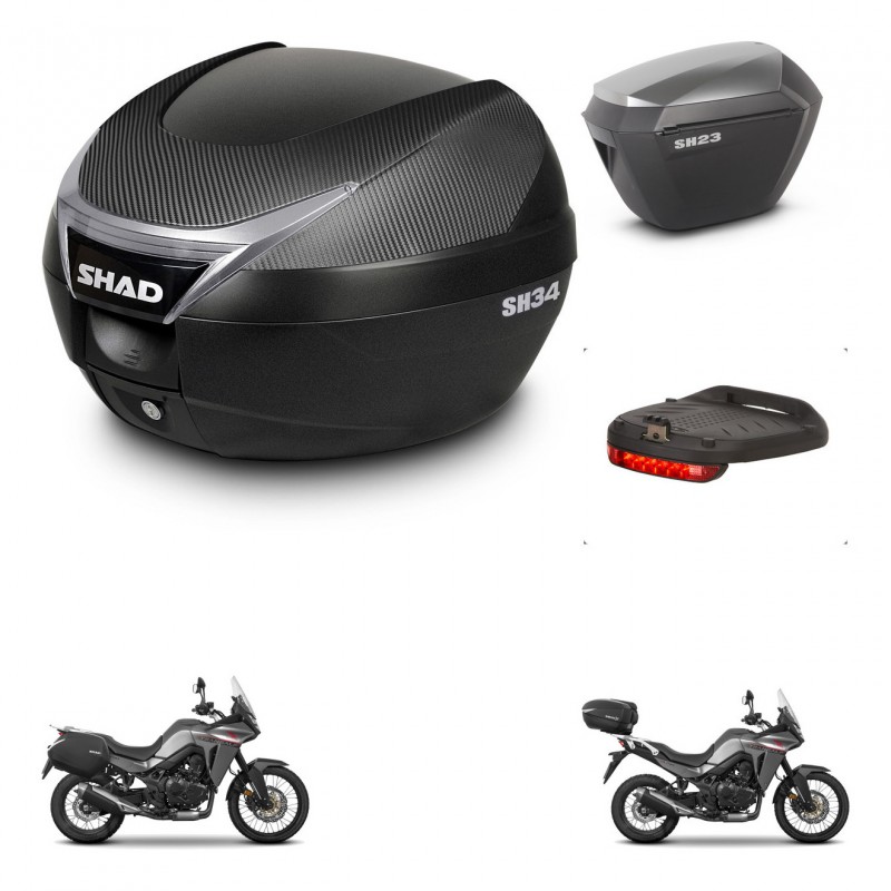 SHAD Maletas sh23 alu + soporte montaje baul SH34 accesorios KIT-474107
