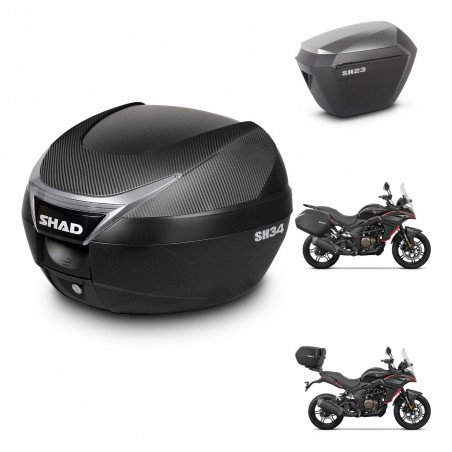 SHAD Maletas sh23 alu + soporte montaje baul SH34 KIT-474113