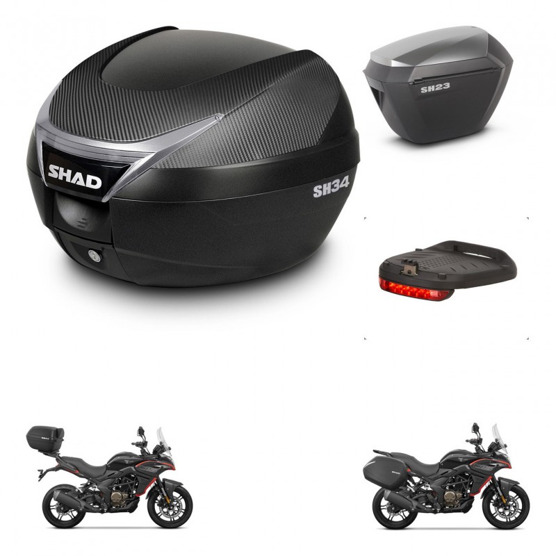 SHAD Maletas sh23 alu + soporte montaje baul SH34 accesorios KIT-474115