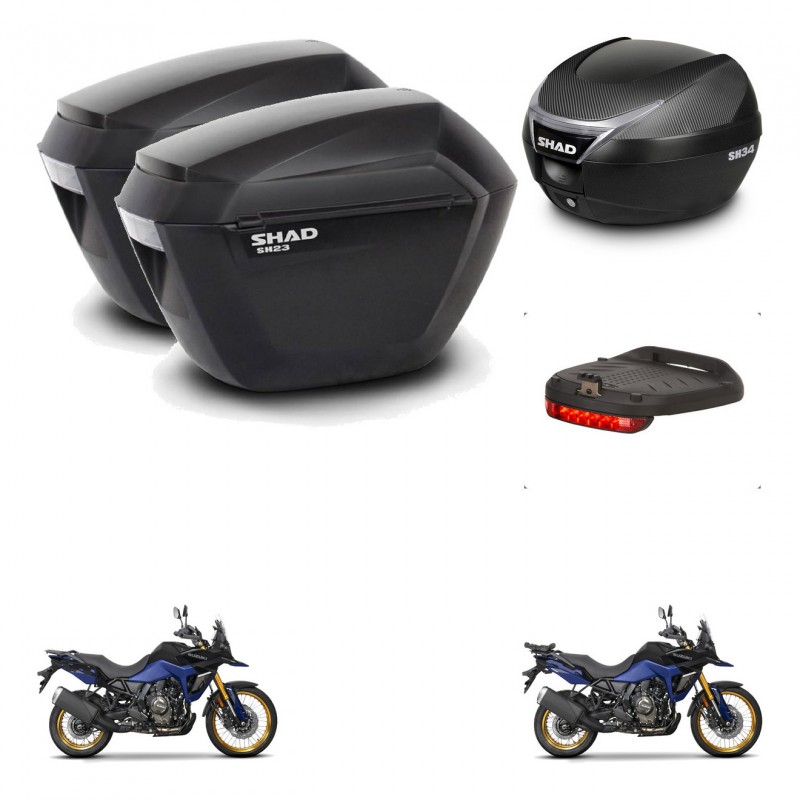 SHAD Trunk SH34 + mounting bracket suitcases sh23 accessories KIT-474122