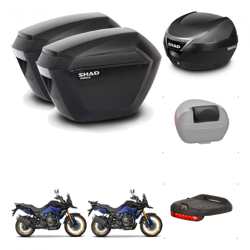 SHAD Trunk SH34 + mounting bracket suitcases sh23 accessories KIT-474126