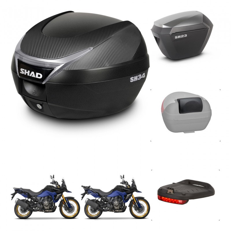 SHAD Maletas sh23 alu + soporte montaje baul SH34 accesorios KIT-474127
