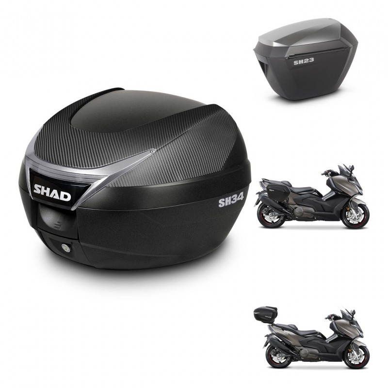 SHAD Maletas sh23 alu + soporte montaje baul SH34 KIT-474137