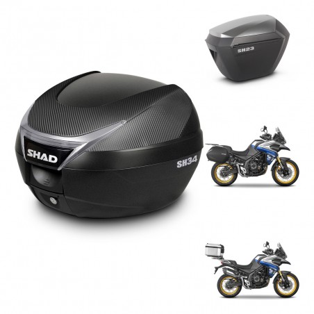 SHAD Maletas sh23 alu + soporte montaje baul SH34 KIT-474145