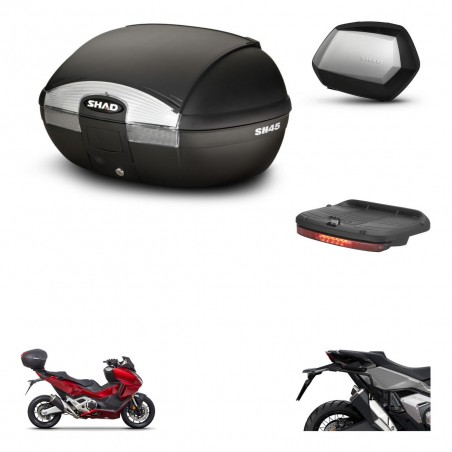 SHAD Maletas SH35 PREMIUM + soporte montaje baul SH45 accesorios KIT-474161