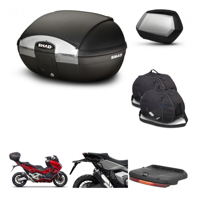 SHAD Maletas SH35 PREMIUM + soporte montaje baul SH45 accesorios KIT-474162