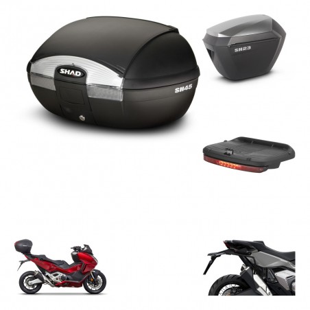 SHAD Maletas sh23 alu + soporte montaje baul SH45 accesorios KIT-474163