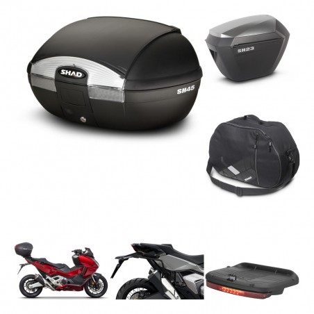 SHAD Maletas sh23 alu + soporte montaje baul SH45 accesorios KIT-474175