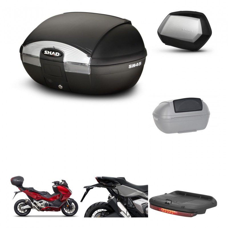 SHAD Maletas SH35 PREMIUM + soporte montaje baul SH45 accesorios KIT-474185