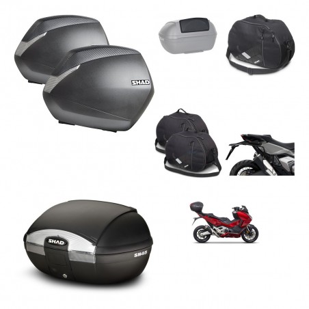 SHAD SH45 trunk + mounting bracket SH36 suitcases accessories KIT-474189