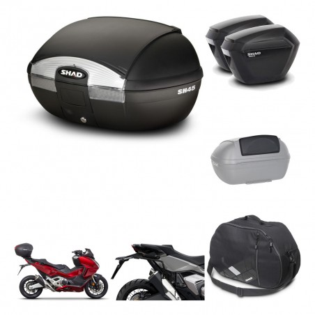 SHAD Maletas sh23 + soporte montaje baul SH45 accesorios KIT-474190