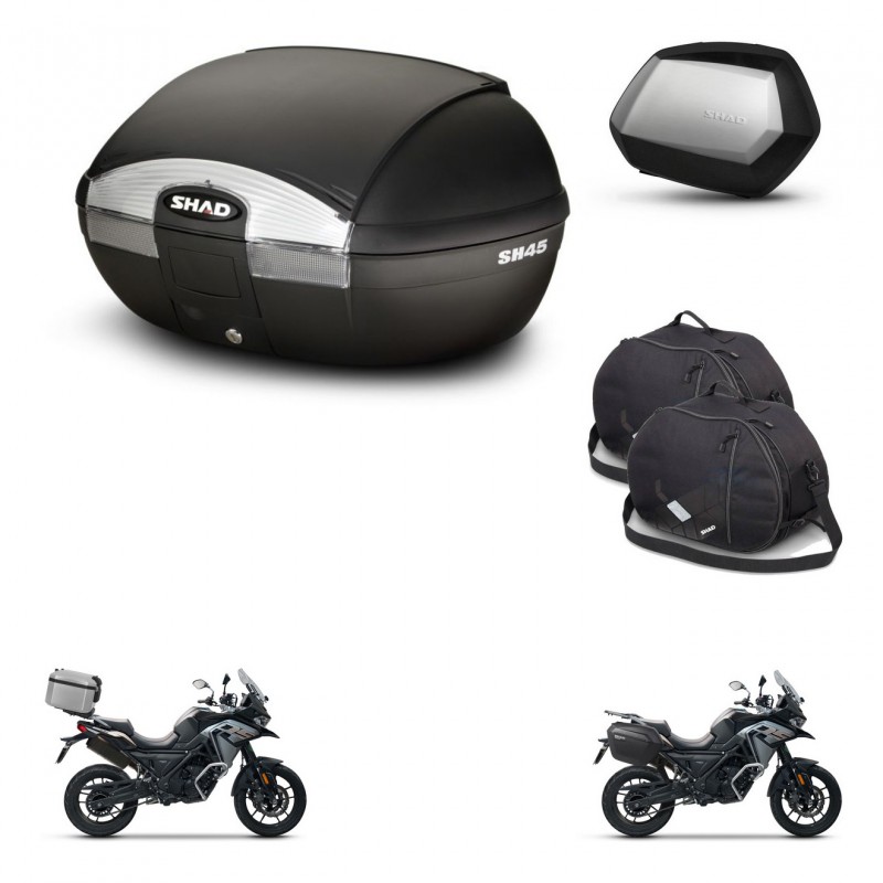 SHAD SH35 PREMIUM suitcases + mounting bracket SH45 trunk accessories KIT-474204
