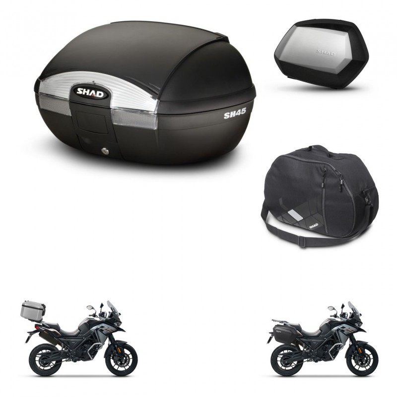 SHAD SH35 PREMIUM suitcases + mounting bracket SH45 trunk accessories KIT-474215