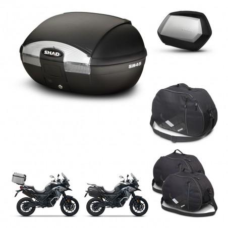 SHAD Maletas SH35 PREMIUM + soporte montaje baul SH45 accesorios KIT-474216