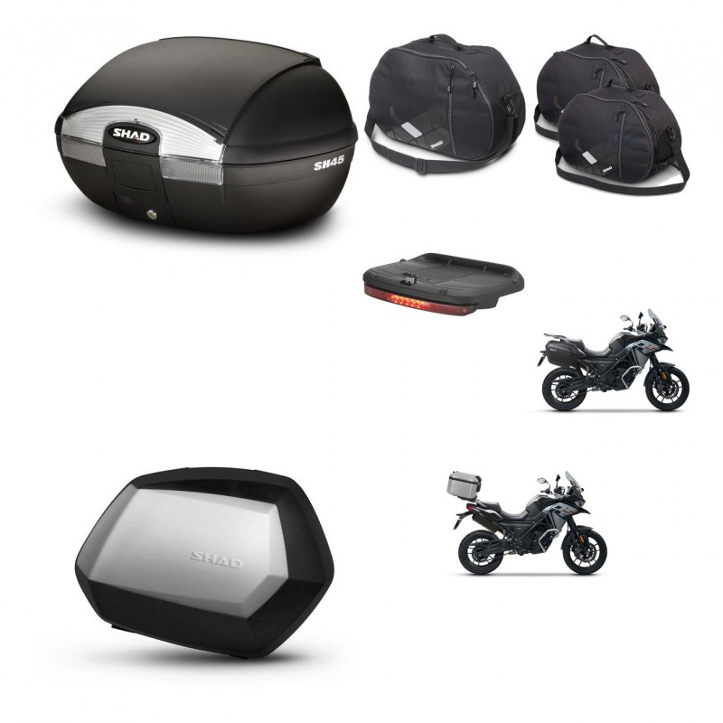 SHAD SH35 PREMIUM suitcases + mounting bracket SH45 trunk accessories KIT-474222