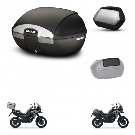 SHAD Maletas SH35 PREMIUM + soporte montaje baul SH45 accesorios KIT-474227