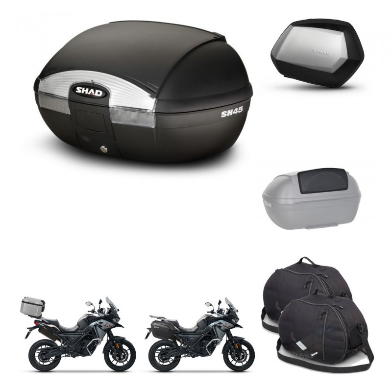 SHAD SH35 PREMIUM suitcases + mounting bracket SH45 trunk accessories KIT-474228