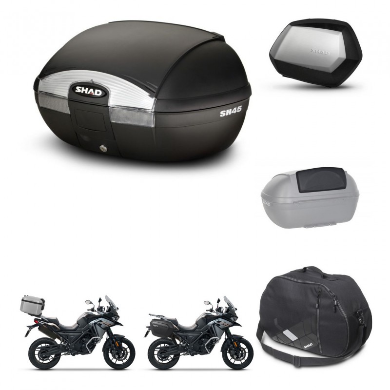 SHAD Maletas SH35 PREMIUM + soporte montaje baul SH45 accesorios KIT-474239