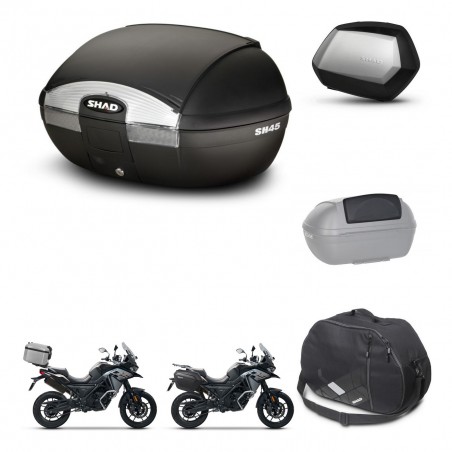 SHAD Maletas SH35 PREMIUM + soporte montaje baul SH45 accesorios KIT-474239