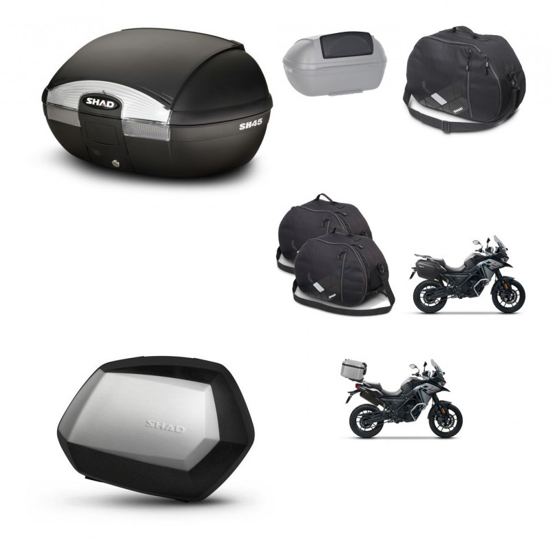 SHAD SH35 PREMIUM suitcases + mounting bracket SH45 trunk accessories KIT-474240