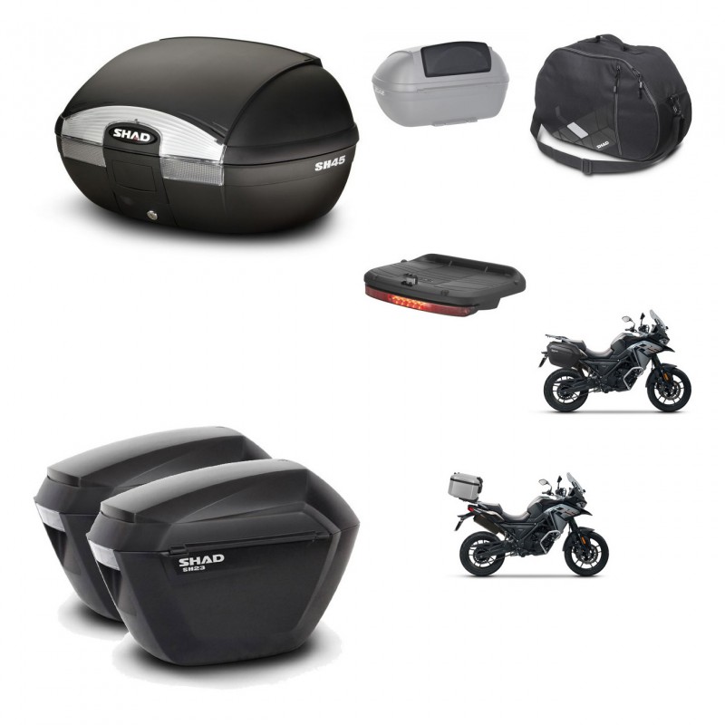 SHAD SH23 suitcases + mounting bracket SH45 trunk accessories KIT-474244