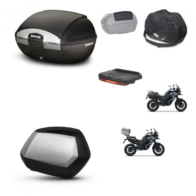 SHAD SH35 PREMIUM suitcases + mounting bracket SH45 trunk accessories KIT-474245