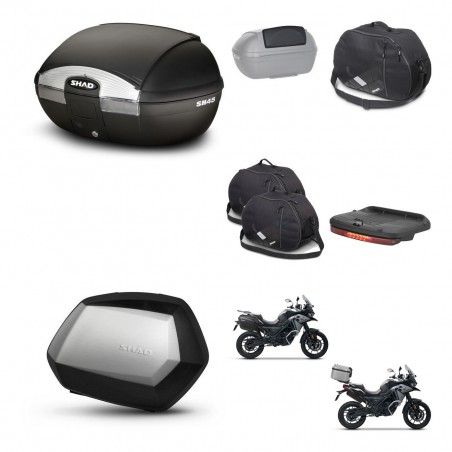 SHAD Maletas SH35 PREMIUM + soporte montaje baul SH45 accesorios KIT-474246