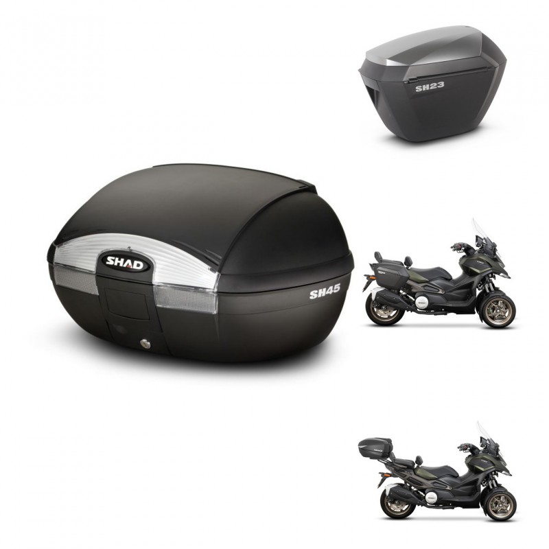 SHAD Maletas sh23 alu + soporte montaje baul SH45 KIT-474253