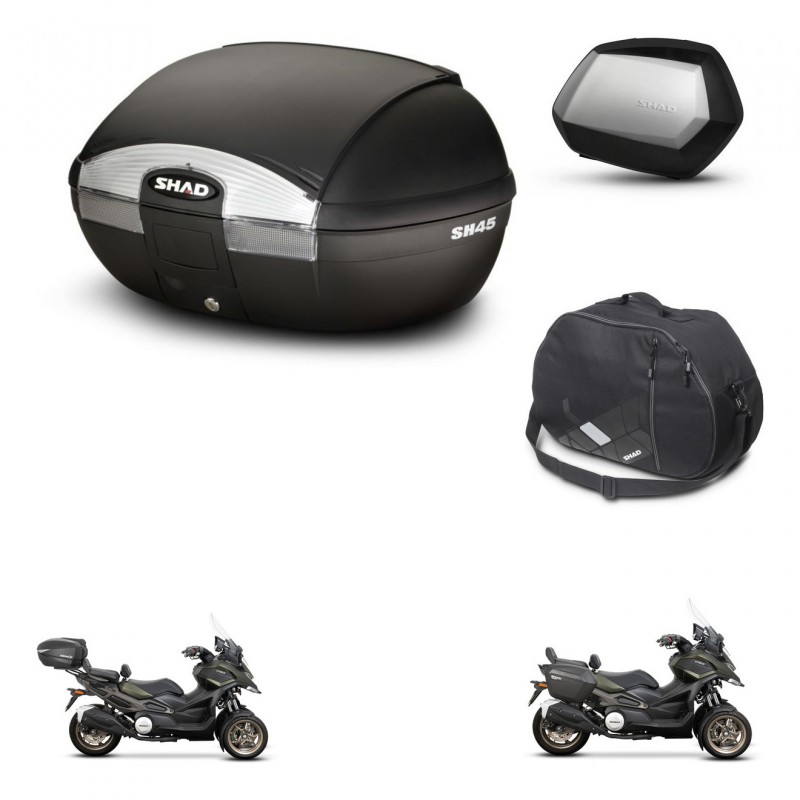 SHAD SH35 PREMIUM suitcases + mounting bracket SH45 trunk accessories KIT-474263
