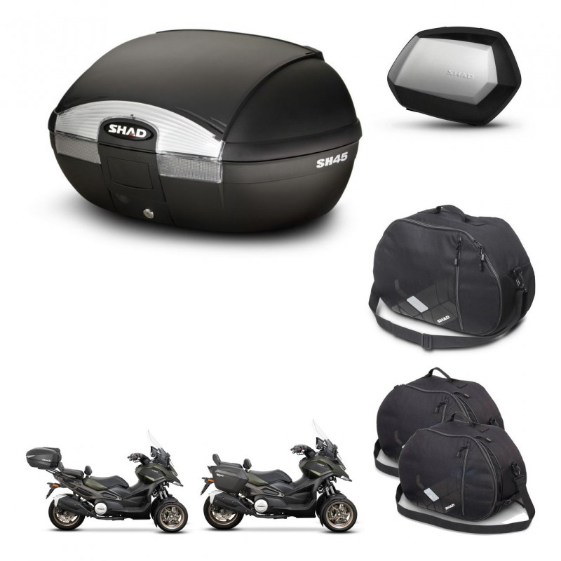 SHAD SH35 PREMIUM suitcases + mounting bracket SH45 trunk accessories KIT-474264