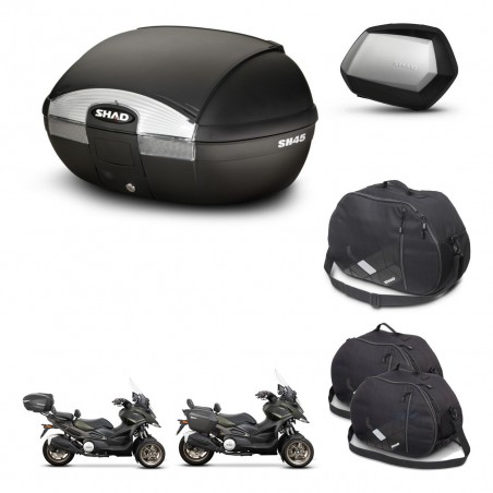 SHAD Maletas SH35 PREMIUM + soporte montaje baul SH45 accesorios KIT-474264