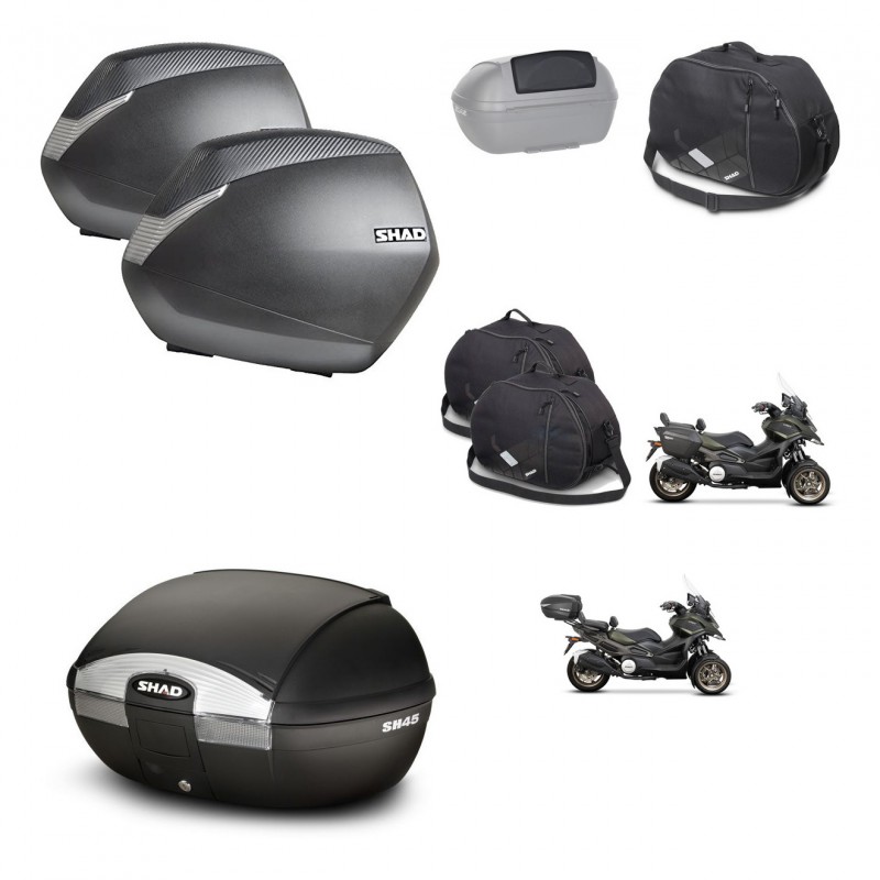 SHAD SH45 trunk + mounting bracket SH36 suitcases accessories KIT-474285