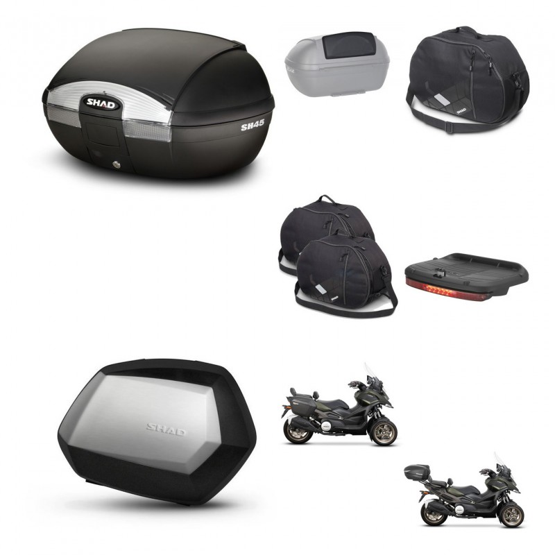 SHAD Maletas SH35 PREMIUM + soporte montaje baul SH45 accesorios KIT-474294