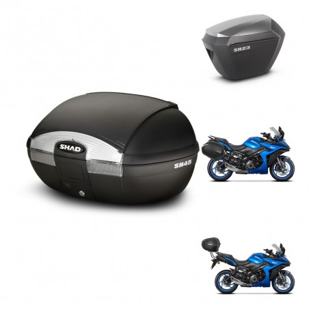 SHAD Maletas sh23 alu + soporte montaje baul SH45 KIT-474301