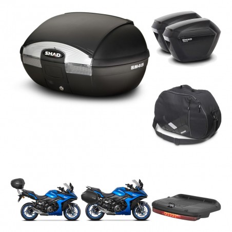 SHAD Maletas sh23 + soporte montaje baul SH45 accesorios KIT-474316