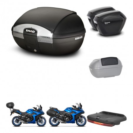 SHAD Maletas sh23 + soporte montaje baul SH45 accesorios KIT-474328