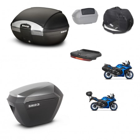 SHAD Maletas sh23 alu + soporte montaje baul SH45 accesorios KIT-474343