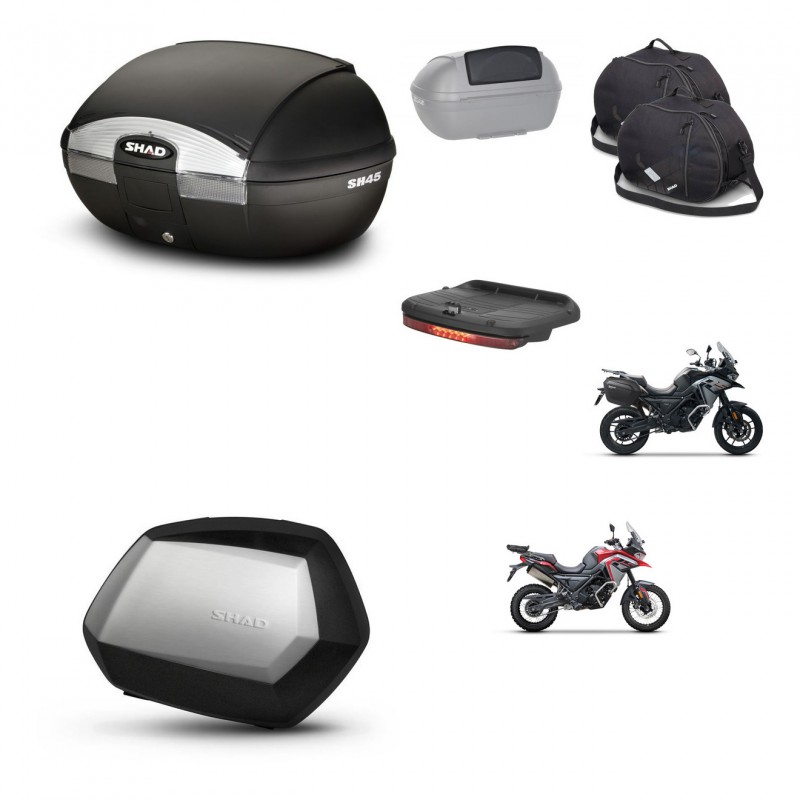 SHAD SH35 PREMIUM suitcases + mounting bracket SH45 trunk accessories KIT-474378